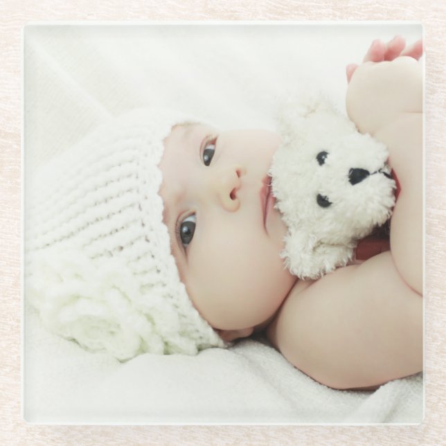 Posavasos De Vidrio Foto personalizada (Anverso)