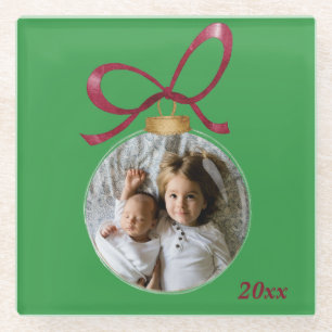 Posavasos De Vidrio Foto personalizada con Keepsake, Personalizado del