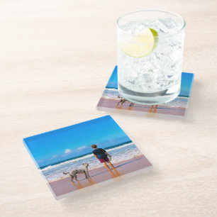 Posavasos De Vidrio Foto personalizado Haz tu propio diseño - Amo a m