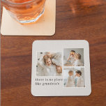 Posavasos De Vidrio Fotografía de grupo y mejor regalo de abuela de ci<br><div class="desc">Un regalo de la mejor abuela con foto y cita colectiva es un regalo atento y personalizado para una querida abuela. Este regalo típicamente incluye un collage de fotos que incluyen a la abuela, sus hijos, nietos y otros seres queridos. Las fotos se organizan de manera creativa y artística, con...</div>