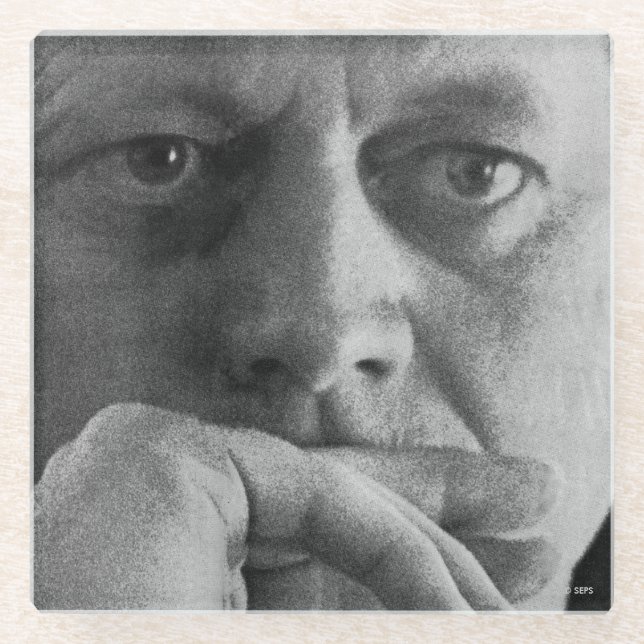 Posavasos De Vidrio Fotografía de John F. Kennedy (Anverso)
