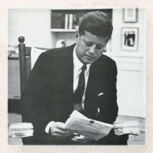 Posavasos De Vidrio Fotografía de John F. Kennedy 2