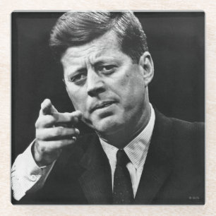 Posavasos De Vidrio Fotografía de John F. Kennedy 3