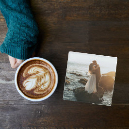 Posavasos De Vidrio Fotografía moderna y elegante de boda personalizad