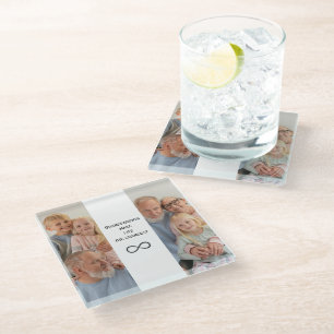 Posavasos De Vidrio Fotografías y tostadoras de texto personalizadas p
