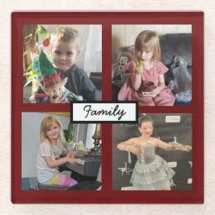 Posavasos De Vidrio Fotos de Familia Personalizadas en Cristal Posavas