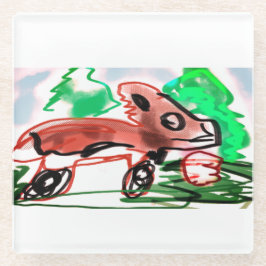 Posavasos De Vidrio Fox en primavera