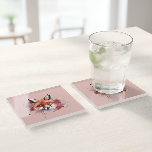 Posavasos De Vidrio Fox Glass Coaster (Subido por el creador)
