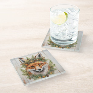 Posavasos De Vidrio Fox Navidades festivos