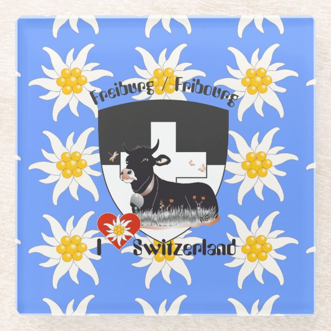 Posavasos De Vidrio Freiburg – Fribourg Untersetzer (Anverso)