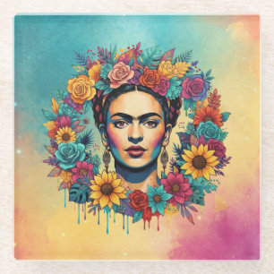 Posavasos De Vidrio Frida Kahlo