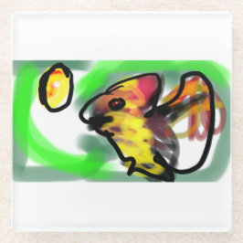 Posavasos De Vidrio Fruit bat  art