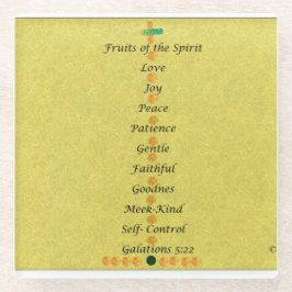 Posavasos De Vidrio Fruit of the Spirit Coaster