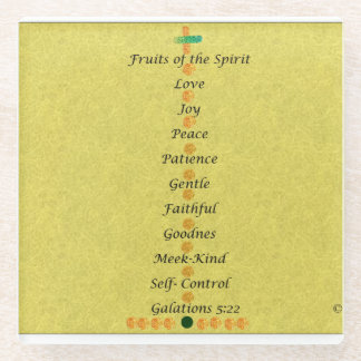 Posavasos De Vidrio Fruit of the Spirit Coaster