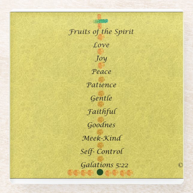 Posavasos De Vidrio Fruit of the Spirit Coaster (Anverso)