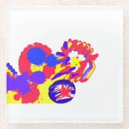 Posavasos De Vidrio Fuego 4 de julio