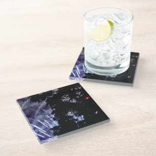 Posavasos De Vidrio Fuegos artificiales 1 escayola de vidrio