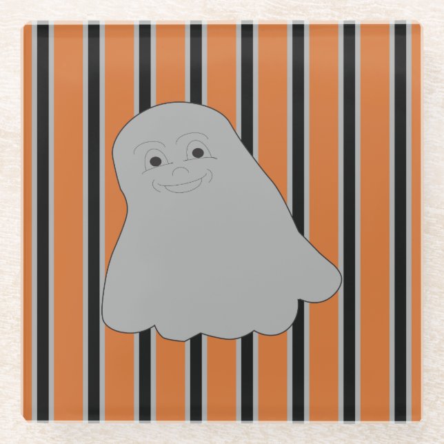Posavasos De Vidrio Fun and Fancy Halloween Ghosts (Anverso)
