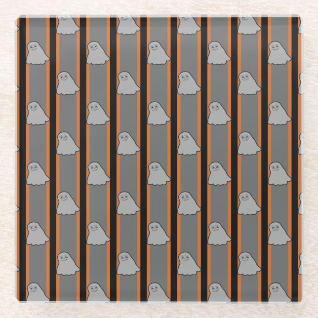 Posavasos De Vidrio Fun and Fancy Halloween Ghosts (Anverso)