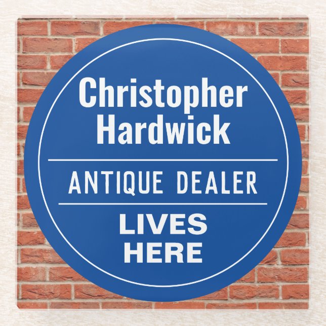 Posavasos De Vidrio Fun Antiguo Dealer Wall Style (Anverso)