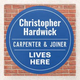 Posavasos De Vidrio Fun Carpenter & Joiner Wall Plaque Style