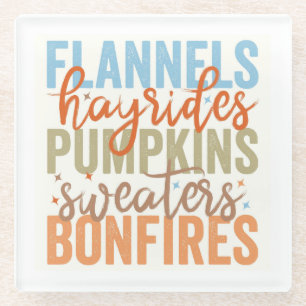 Posavasos De Vidrio Fun Fall Vibes