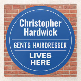 Posavasos De Vidrio Fun Gents Hairdresser Wall Plaque Estilo