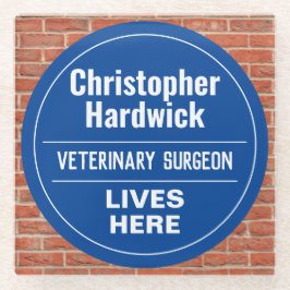 Posavasos De Vidrio Fun Veterinario Surgeon Wall Plaque Style