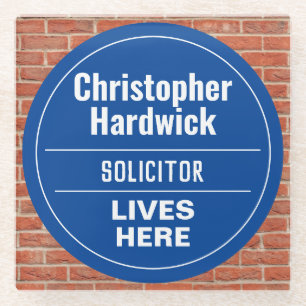 Posavasos De Vidrio Fundición Solicitor Pared Estilo Plaque Vidrio de 