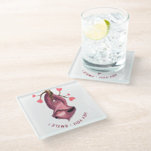 Posavasos De Vidrio Funny Sloth Glass Coaster - Personalizado Textos
