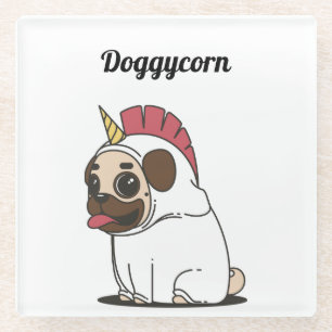 Posavasos De Vidrio Funny Unicorn - Doggycorn