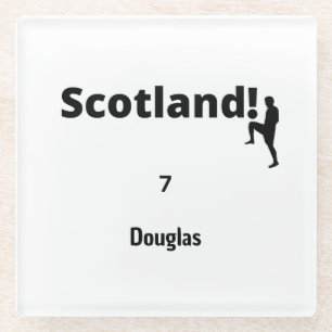 Posavasos De Vidrio Fútbol Escocia, personalizable