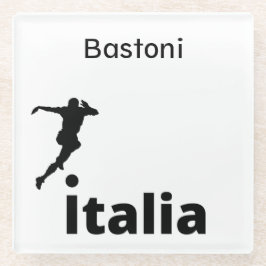 Posavasos De Vidrio Fútbol Italia, personalizable
