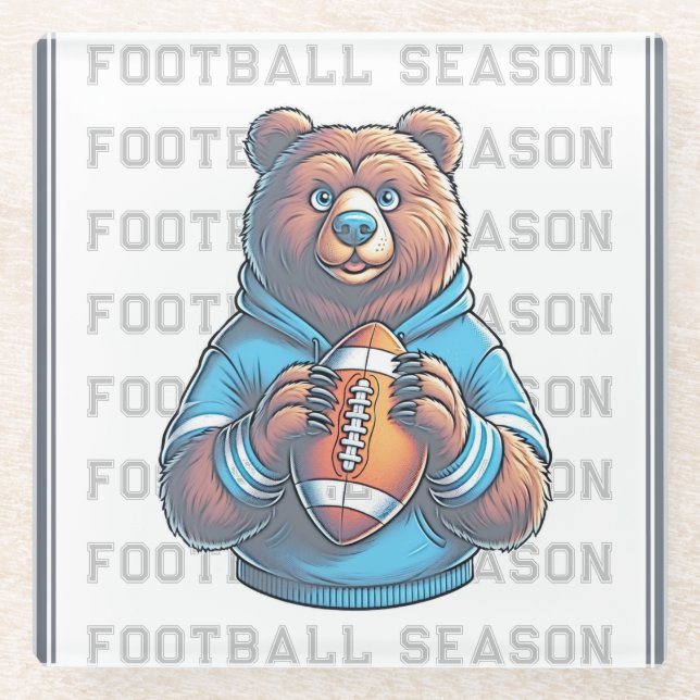 Posavasos De Vidrio Fútbol personalizado (Anverso)