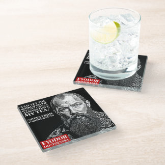 Posavasos De Vidrio Fyodor Dostoevsky - cita de la diversión del té