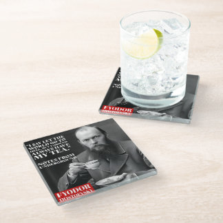 Posavasos De Vidrio Fyodor Dostoevsky - cita de la diversión del té