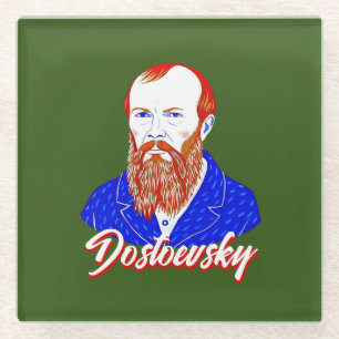 Posavasos De Vidrio Fyodor Dostoevsky - Estilo geométrico elegante