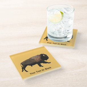 Posavasos De Vidrio Galloping Bison