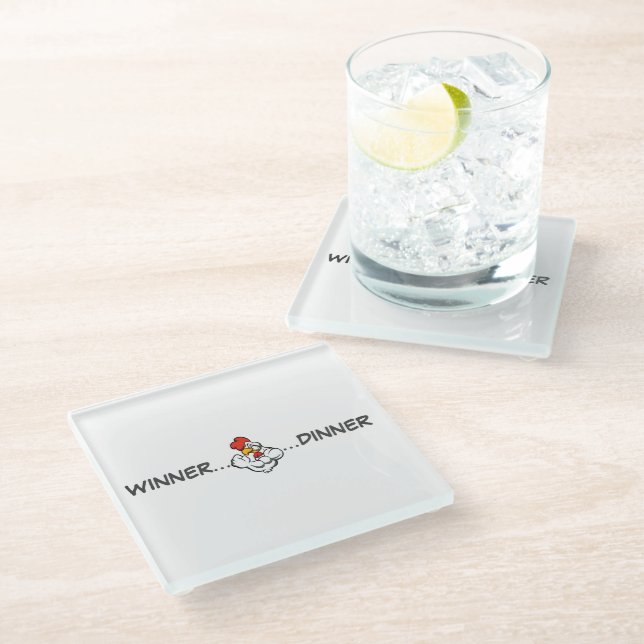 Posavasos De Vidrio Ganador Cena Grill Glass Coaster Olympian (Angular)