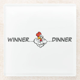 Posavasos De Vidrio Ganador Cena Grill Glass Coaster Olympian