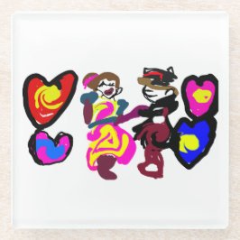 Posavasos De Vidrio Ganar amor en San Valentín