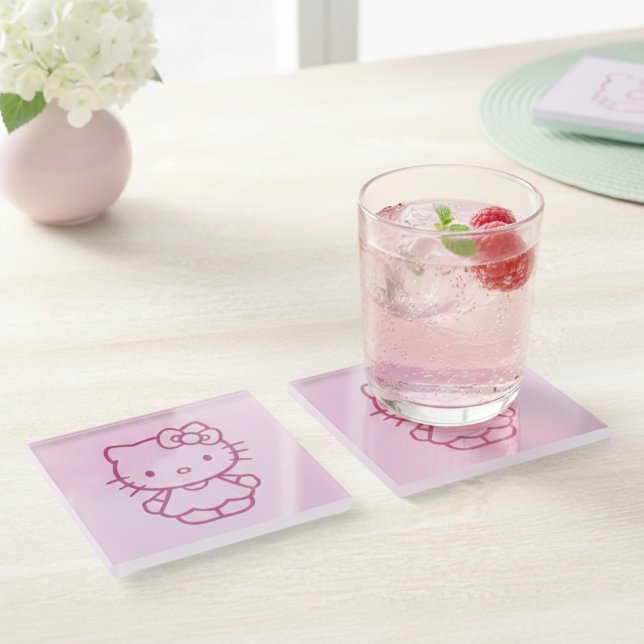 Posavasos De Vidrio Gatita (Subido por el creador)
