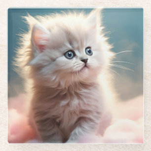 Posavasos De Vidrio Gatito dulce 