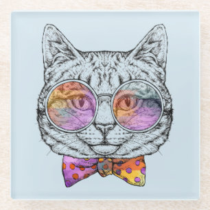 Posavasos De Vidrio Gatito sabio Kat