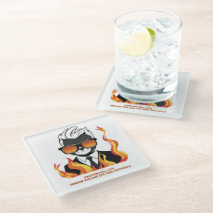 Posavasos De Vidrio Gato EXISTENCIAL LITE