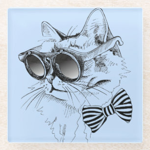 Posavasos De Vidrio Gato fresco