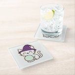 Posavasos De Vidrio Gato Kawaii Halloween - Magnífico y adorable Spook<br><div class="desc">¡Abran el encanto místico de Halloween con este gatito negro al estilo Kawaii! Con un vibrante gorra mago morado y una mágica bola de cristal, este felino adorable aporta un toque encantador y juguetón a la temporada espeluznante. Su expresión alegre y sus orejas simétricas realzan su irresistible encanto, convirtiéndolo en...</div>