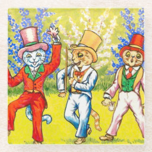 Posavasos De Vidrio Gatos bailando