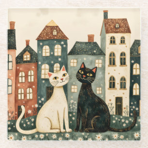 Posavasos De Vidrio Gatos Caprichosos