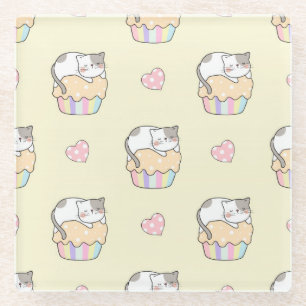 Posavasos De Vidrio Gatos cortos